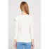 RUCHED SLEEVE V-NECK TOP